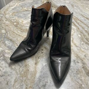 Aquatalia crinkled Leather Ankle Boot Side zip Made in Italy